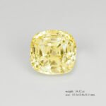 Yellow Sapphire Cushion Cut 16.12 Carats, No Heat, Sri Lanka
