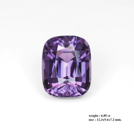 6.85 ct Lavender-Purple Spinel – Natural Burmese Cushion Brilliant