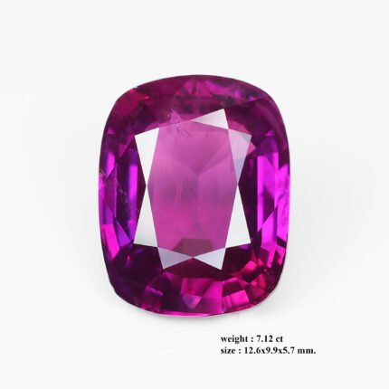 7.12 ct "Rosy Magenta"_Unheated Burmese (Mogok) Ruby_Brilliant Cushion
