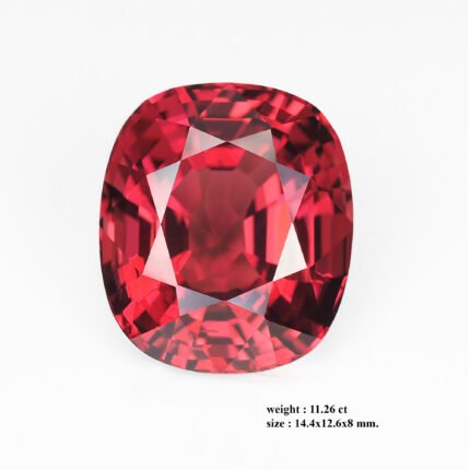 11.26 ct "Elegant Crimson"_Unheated Loupe Clean Burmese Red Spinel_Brilliant Cushion