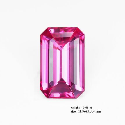 3.01 ct Vibrant Neon Pink_Unheated Mahenge Spinel_Perfect Octagon