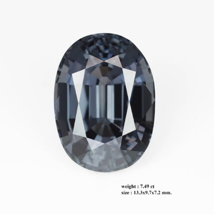 7.49 ct "Stormy Grey"_Burma Natural Spinel