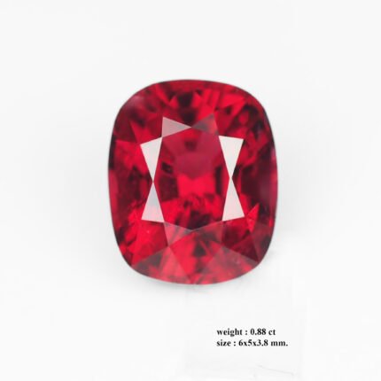 0.88 ct "Red Velvet"_Unheated Burma Red Spinel